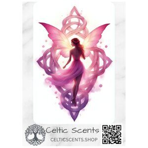 Celtic Knot Magnetic Bookmark, Laminated with Strong Magnet (Pink Fairy Diamond)